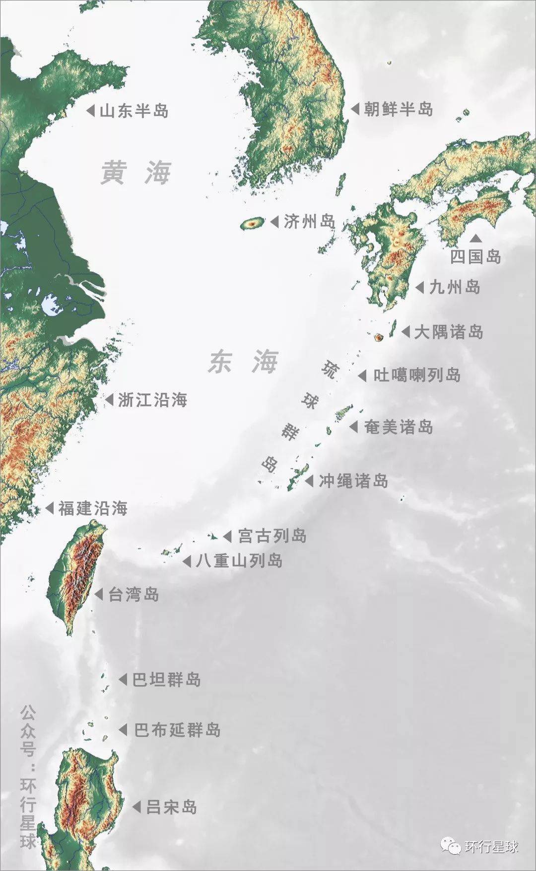 琉球群岛 图来自google map