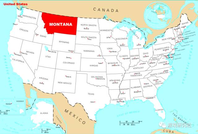 美国本土48州中,蒙大拿州的占地面积位列第三,仅次于加州