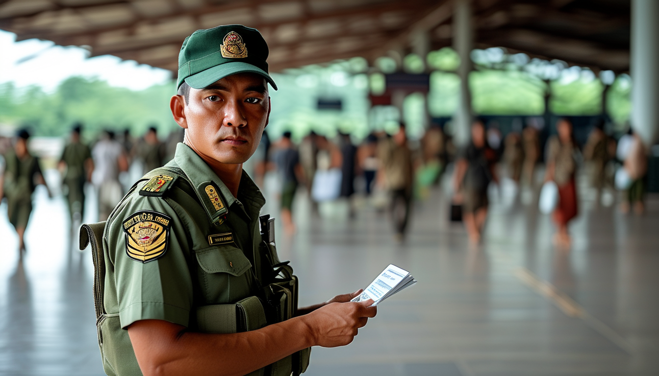 春节假期临近，泰国军方在边境地区强化护照检查