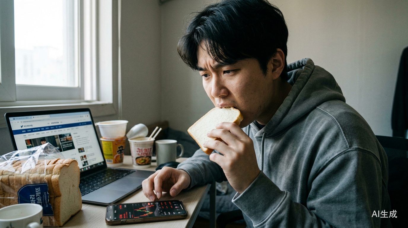 韩国散户，开始啃12元的面包了