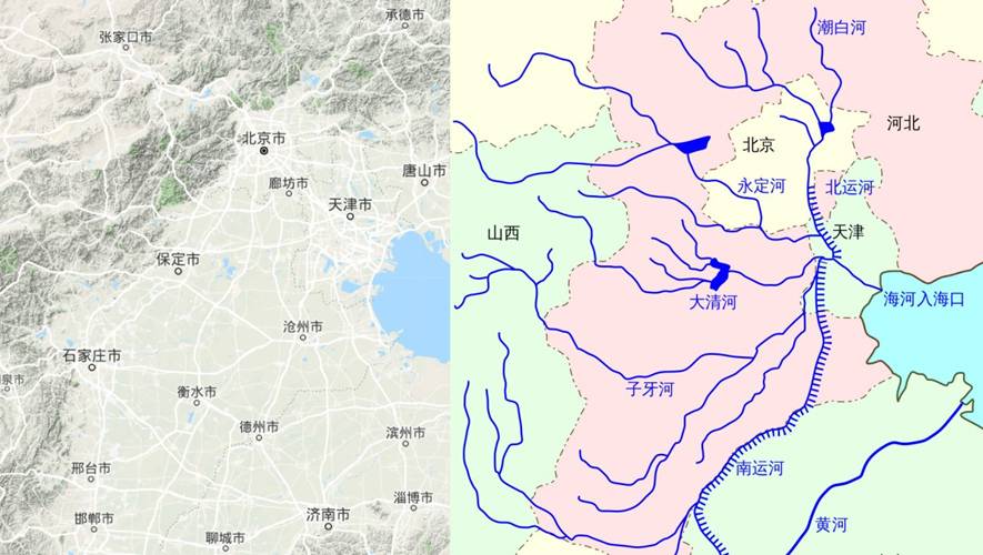 河北水系分布图图片