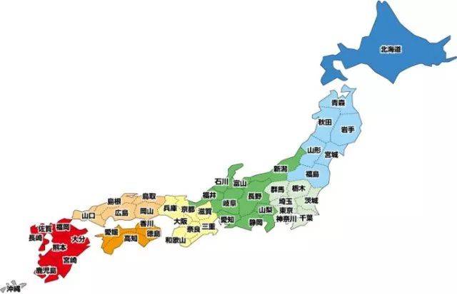 日本全国地图放大图片
