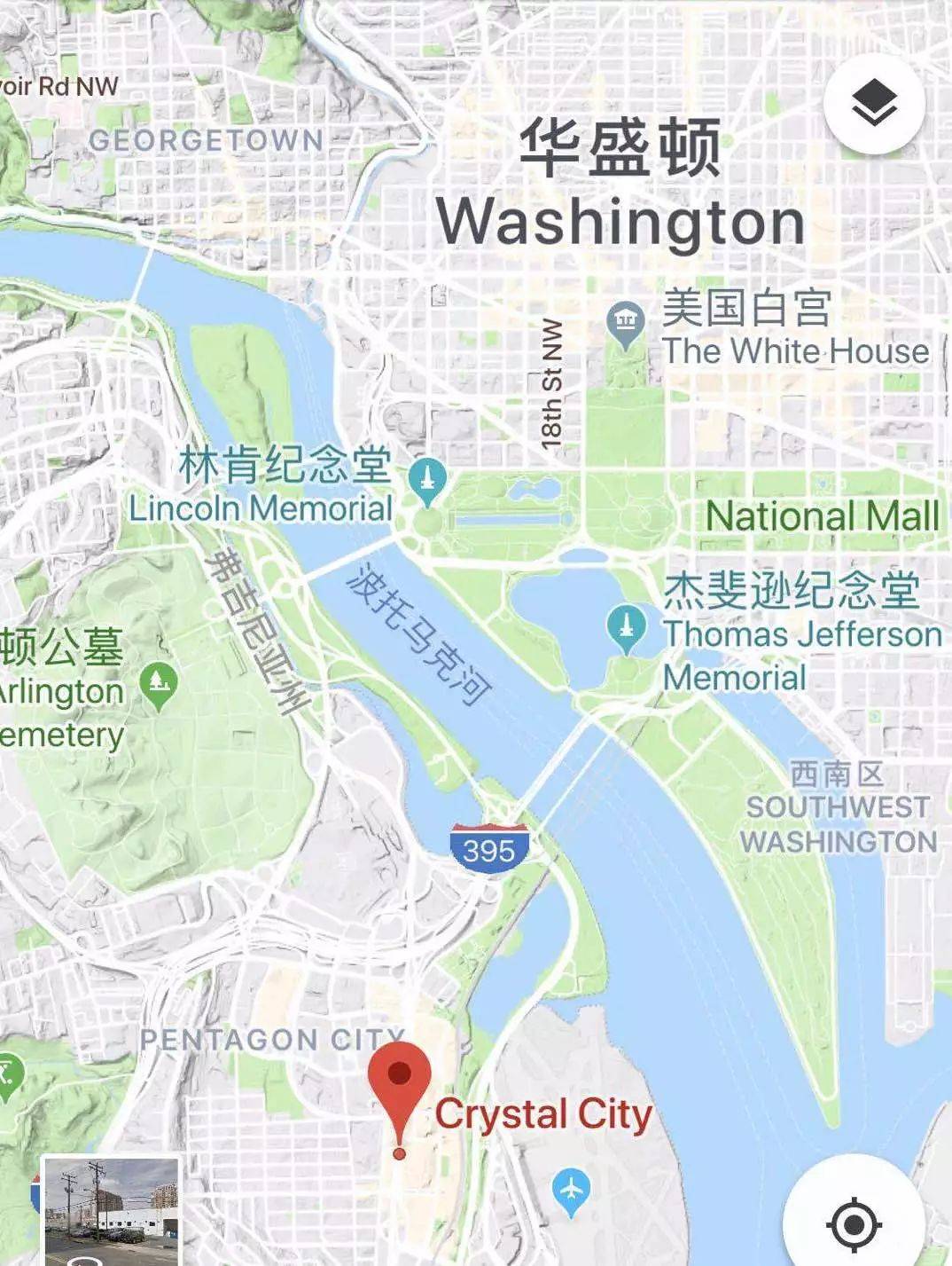 华盛顿白宫地图图片