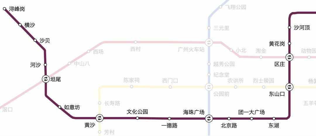 广州地铁站6号线路图图片