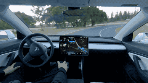 特斯拉公布全自动驾驶视频,车内人类全程没碰方向盘