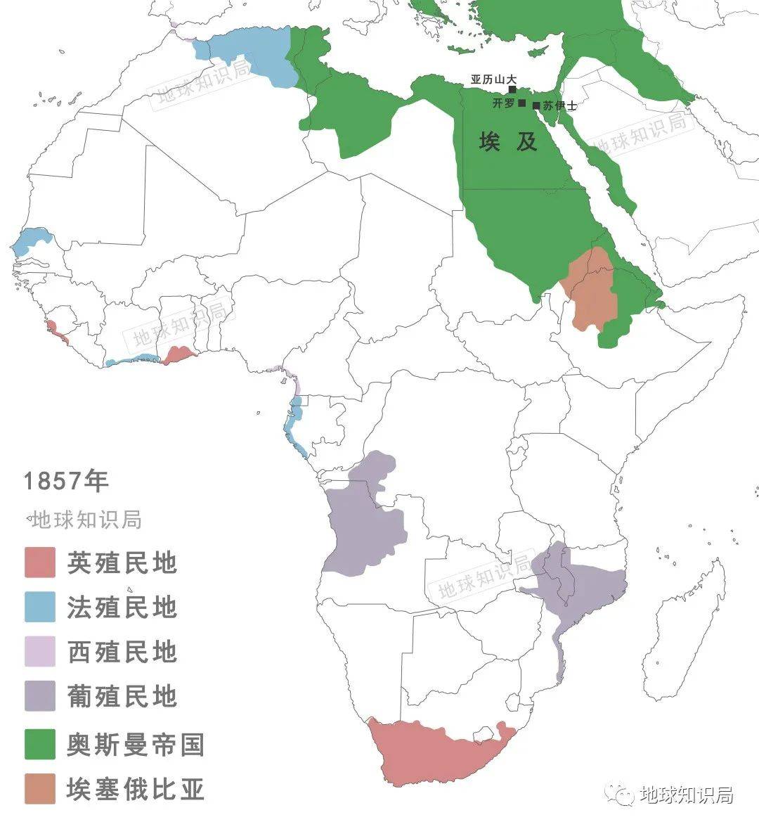 20世纪非洲殖民地图图片