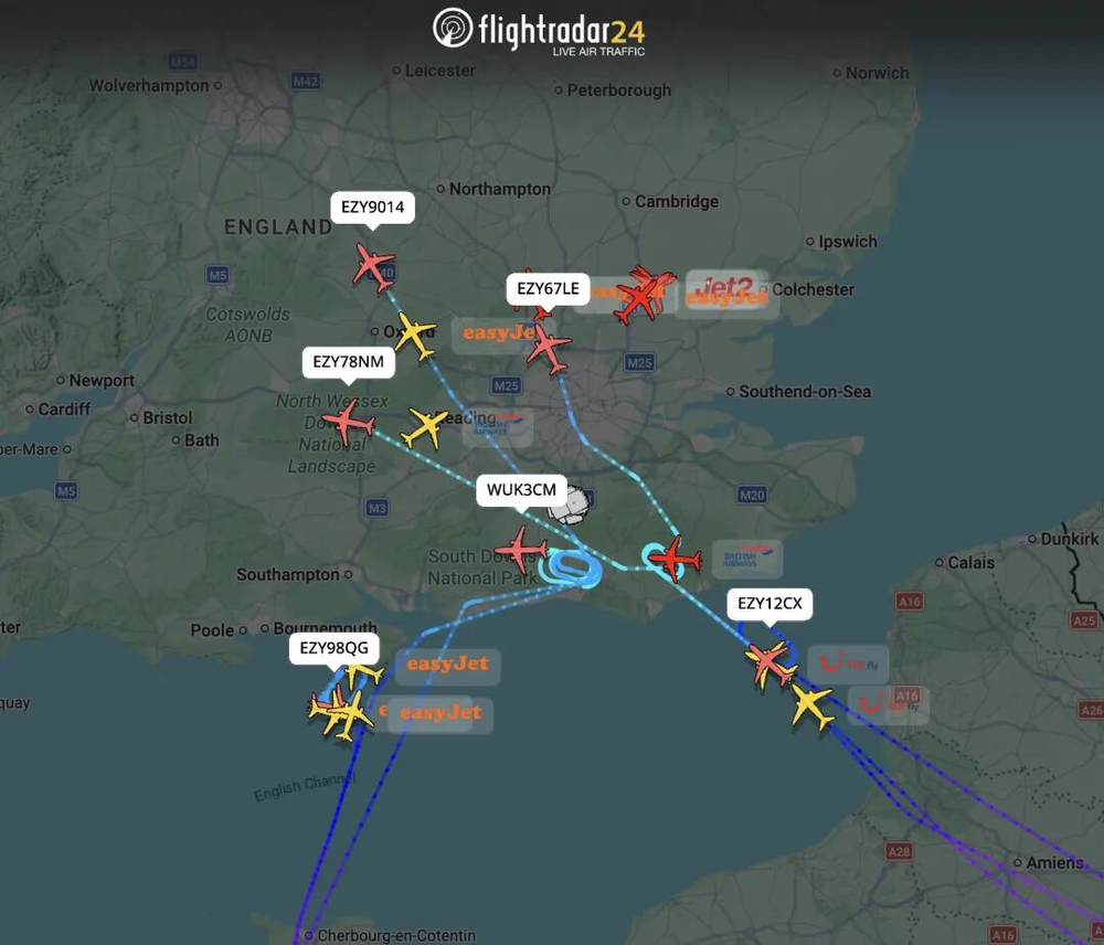 Gatwick Airport runway closure triggers mass emergency squawks