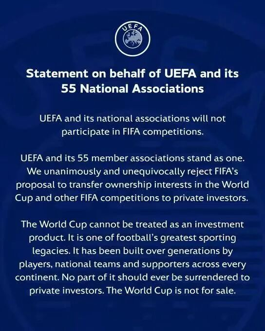 FIFA 商業子公司計畫引發全球強烈抵制