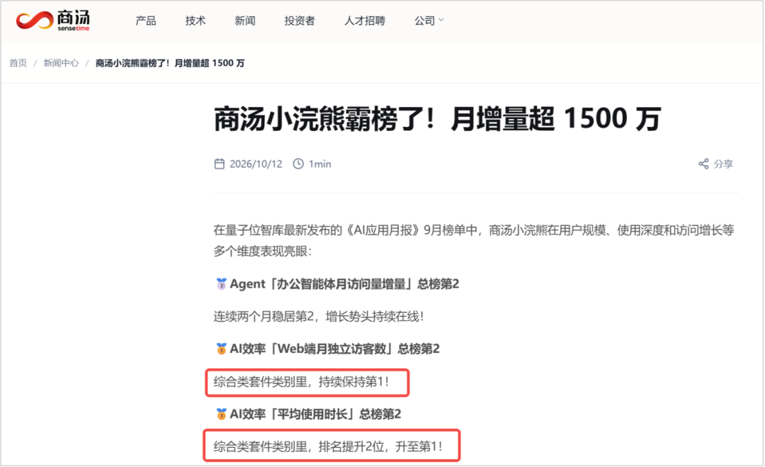 小浣熊驮着商汤冲刺AI顶流
