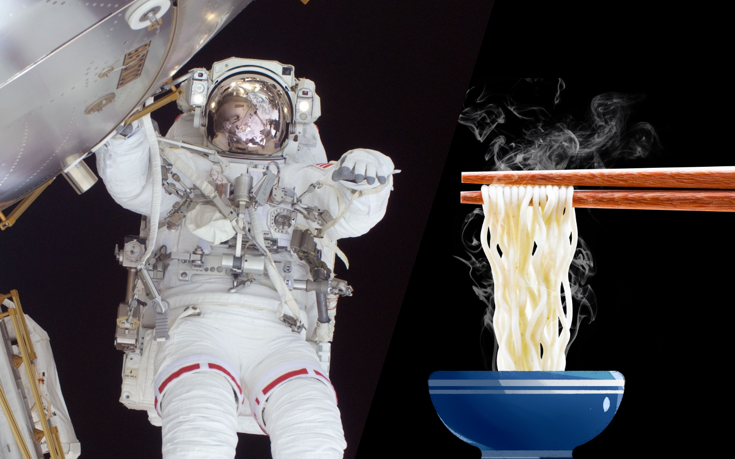 太空中的宇航员怎么吃泡面？