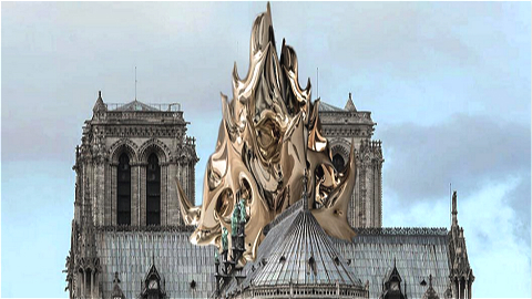 大火中的巴黎圣母院